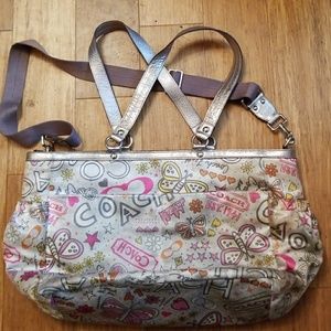 Coach Poppy Graffiti Diaper Bag